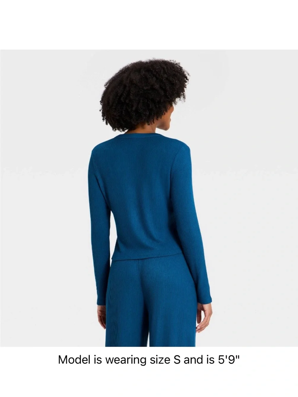 Women’s Cozy Ribbed Long Sleeve Button Front Cardigan auden